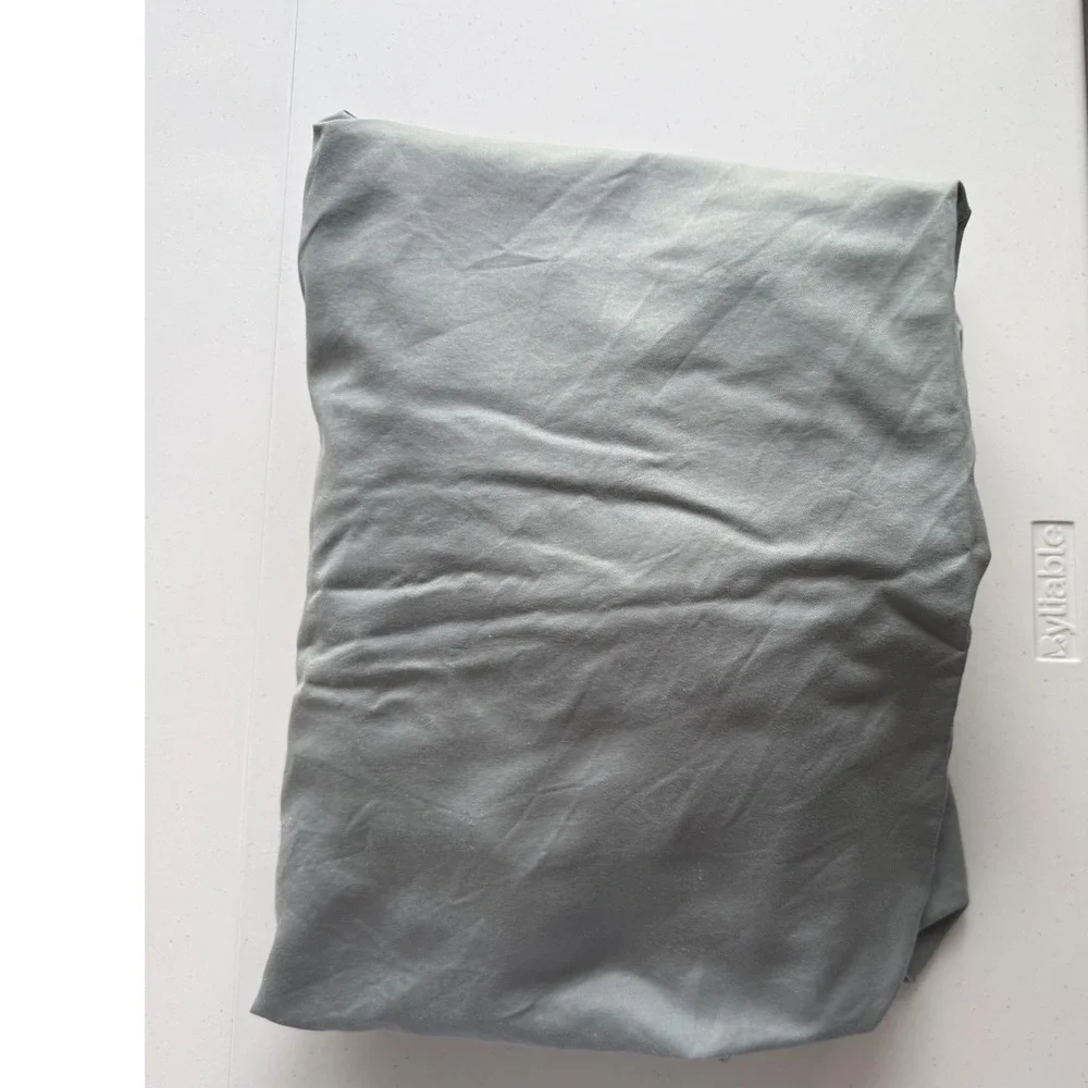 Sleep Number SmartFit Split King Fitted Sheet Sage Green 100%. Cotton EUC